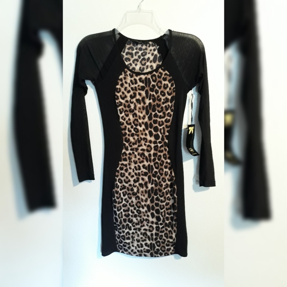Leopard Print Bodycon Dress Sm NWT
